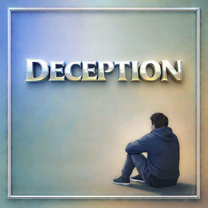 Person sitting alone representing signs of deception in relationships